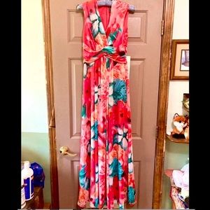 Vince Camuto Pink Floral Gown